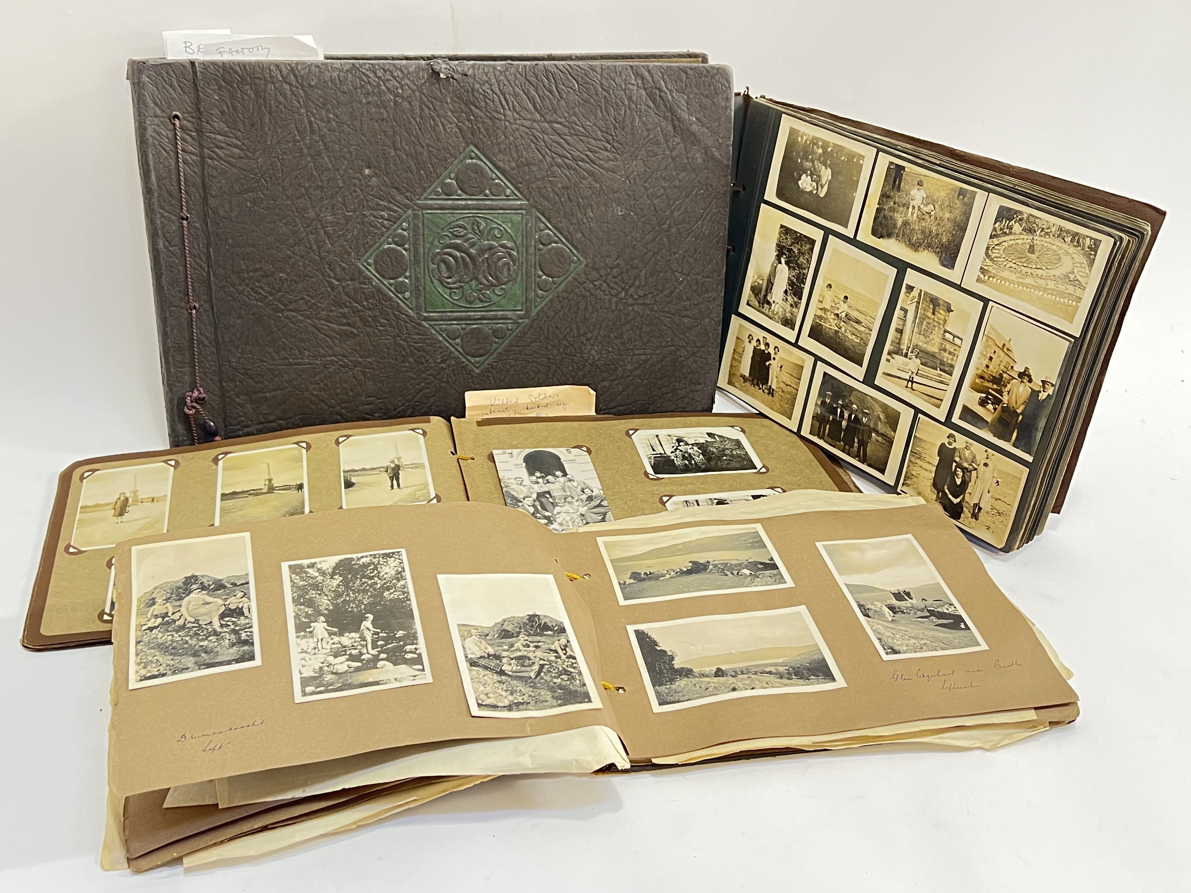 A group of vintage/antique photograph albums, mostly 1920s/30s (flappers etc...), and Scottish