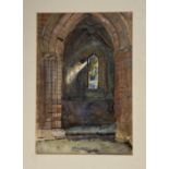 Property of the Late Countess Haig, R.H.T, Dryburgh Haig’s Tomb, watercolour, initialled and dated