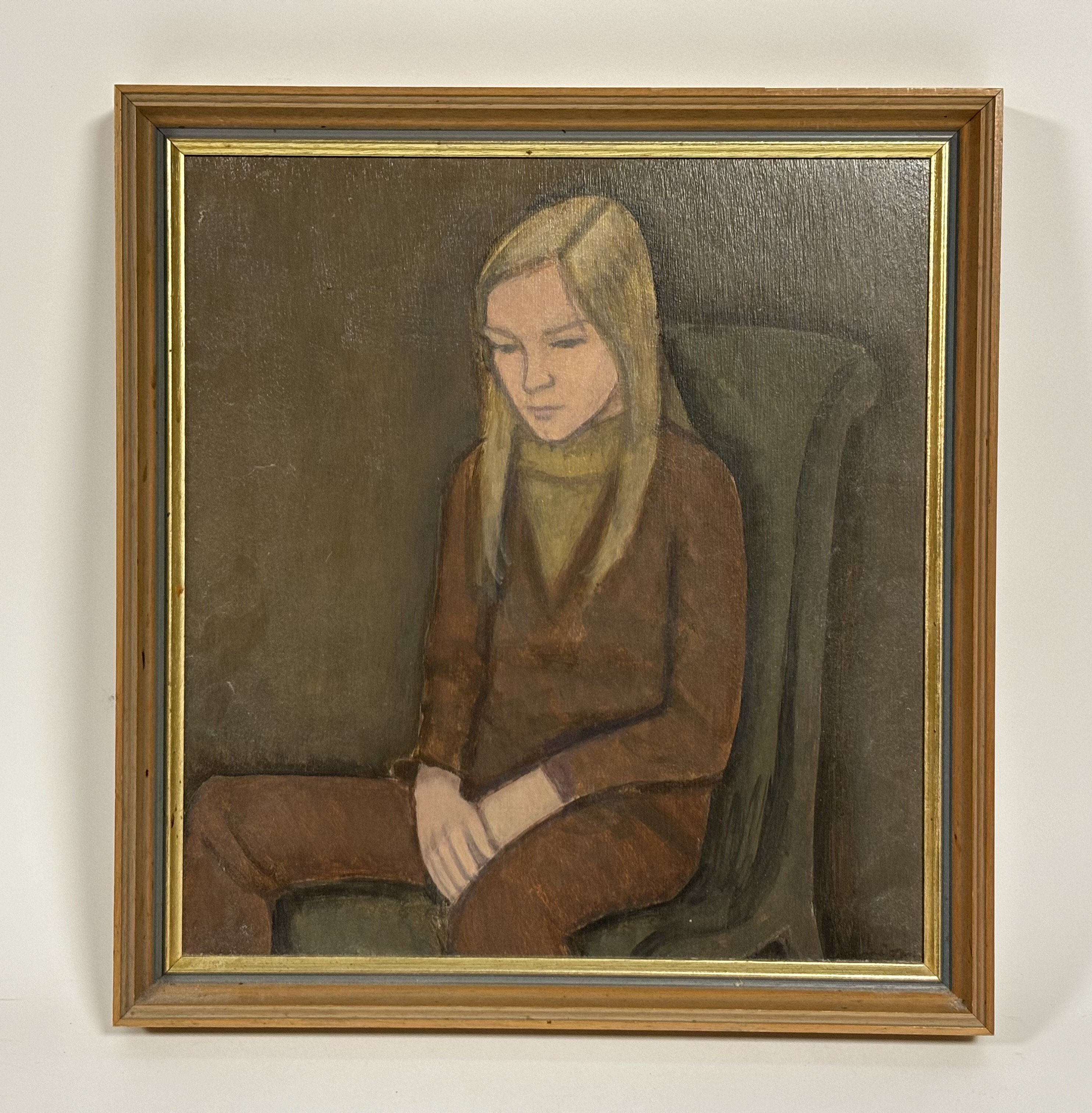 Property of the Late Countess Haig, Bryan Senior (British 1935-), Study of a blonde girl, acrylic on