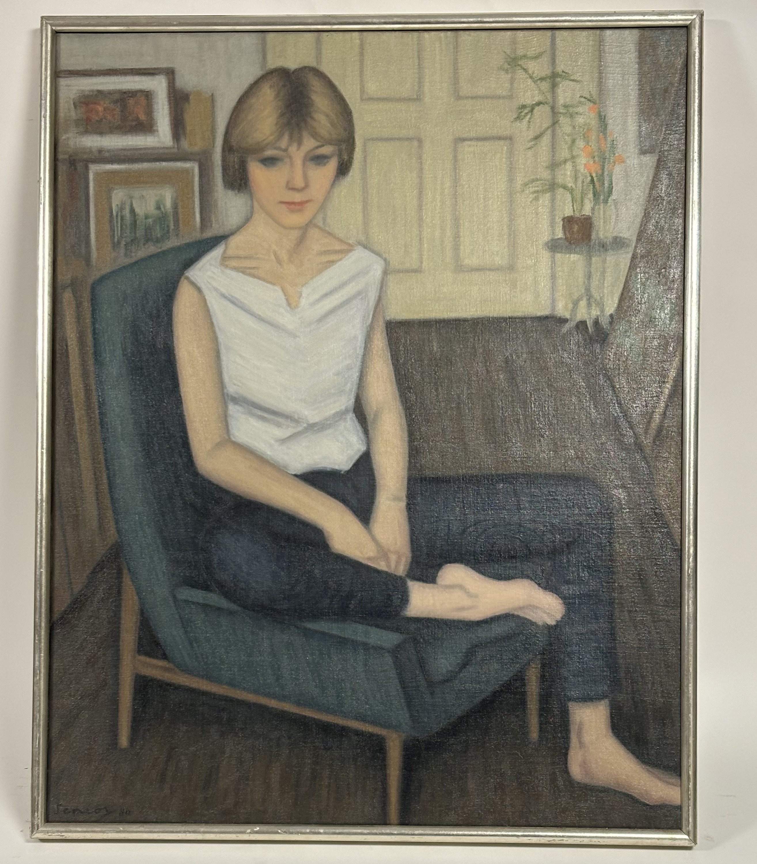 Property of the Late Countess Haig, Bryan Senior (1935-), Portrait of Vivienne Haig sitting in her