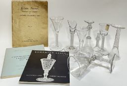 A collection of antique, mainly eighteenth century, drinking glasses (one with engraved armorial