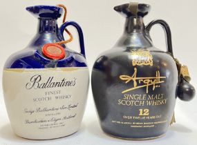 A 75.7cl bottle of 70 proof Argyll Single Malt Scotch Whisky (12 year), together with a stoneware