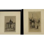 Alex Wilson, "Grey fairs Bobby, Edinburgh "(18cmx11cm) and "Canongate Tolbooth, Edinburgh" (