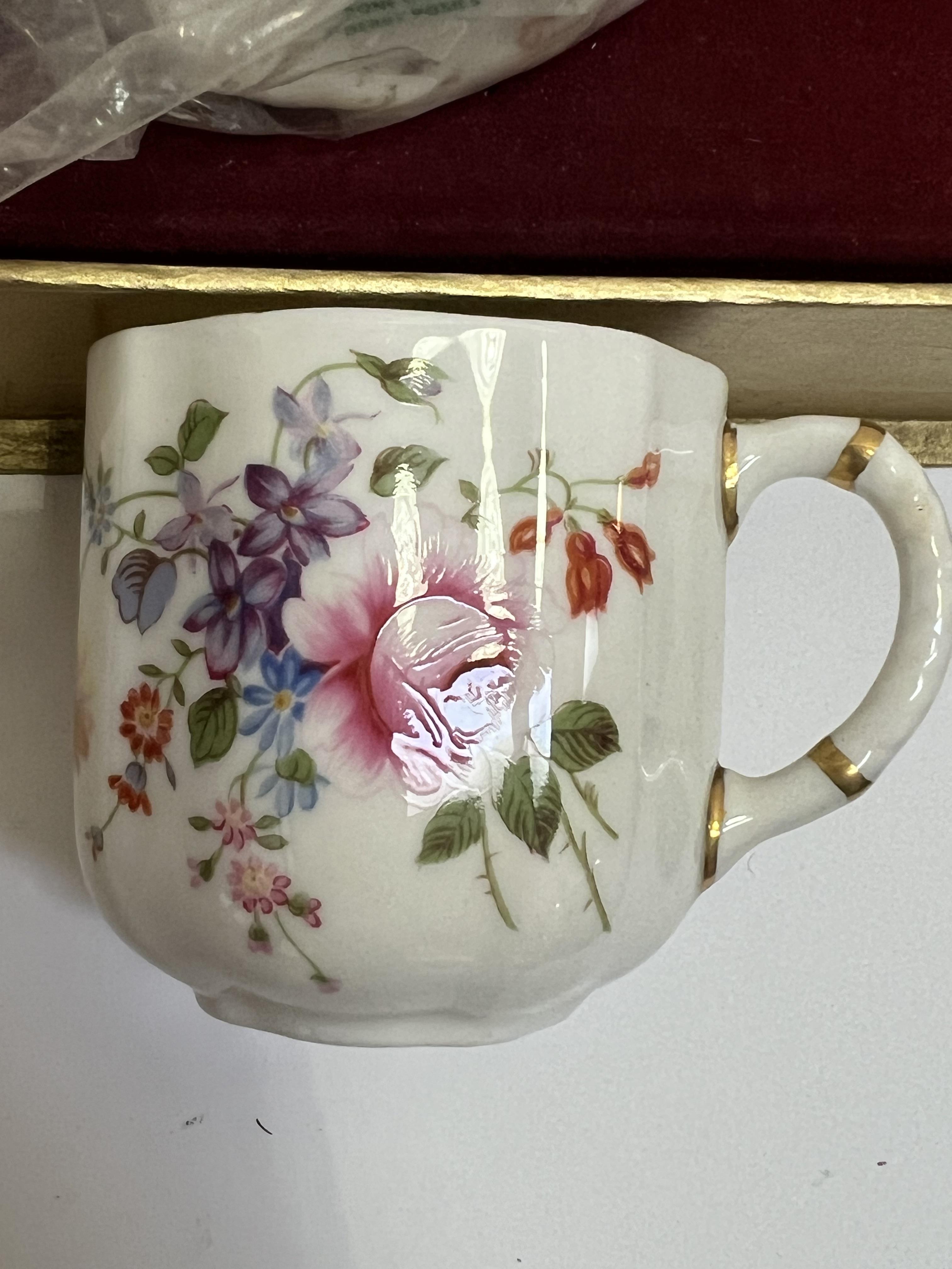 Royal Crown Derby, an all original boxed set of 'Derby Posies' cups and saucers - Image 2 of 4