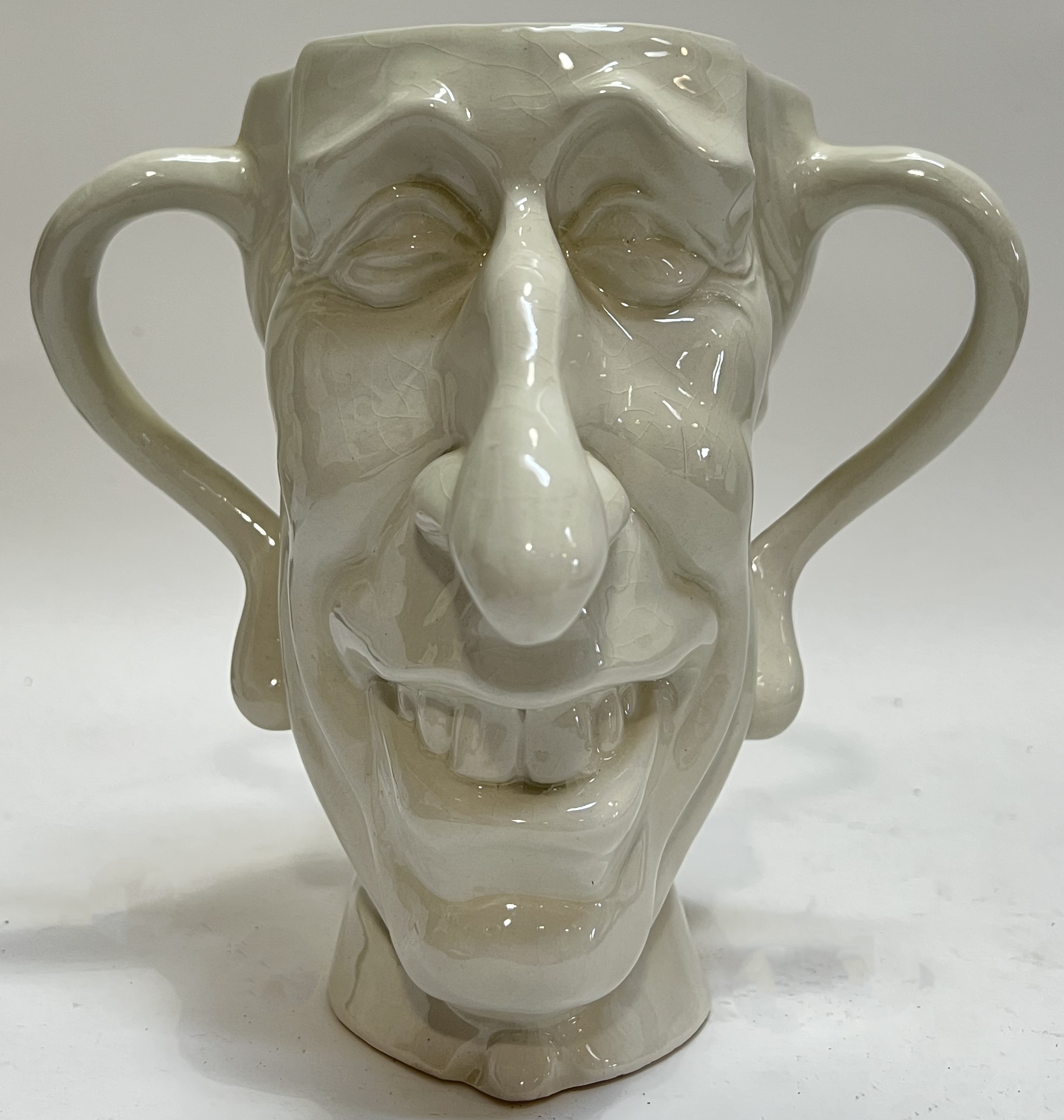 A Luck and Flaw Spitting Image character jug of Prince (now King) Charles (c. 1981) (cracks, h-