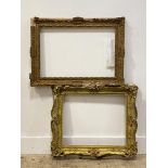 Two late 19th century giltwood and gesso picture frames (2) larger 75cm x 52cm.