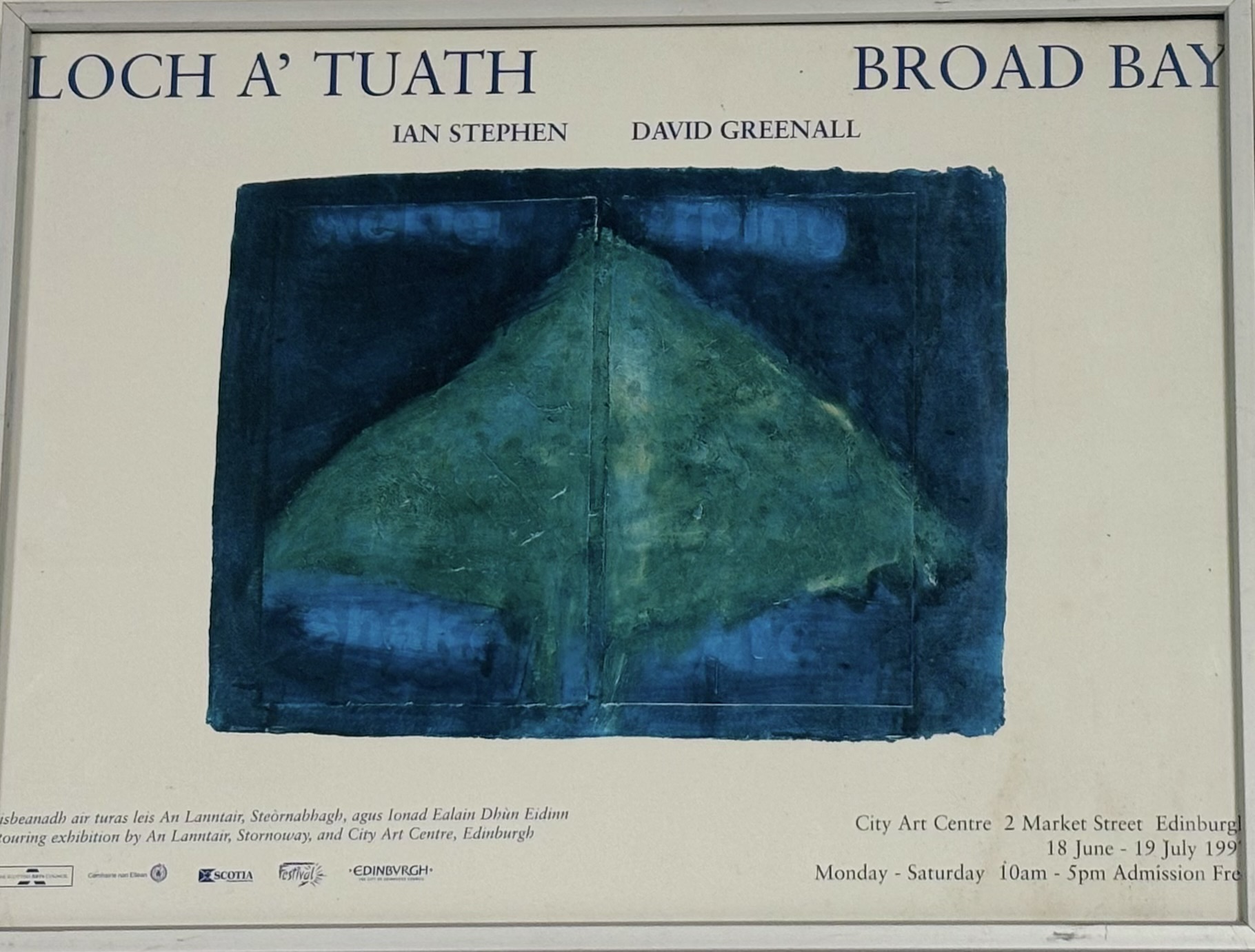 A 1997 framed poster, titled "Loch A'Tuatch Broad Bay", Ian Stephen David Greenhall, framed ( - Image 2 of 3