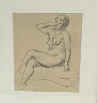 Charles James McCall (1907-1989), A set of three Studies of a female figure, pencil, artist label