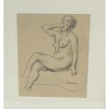 Charles James McCall (1907-1989), A set of three Studies of a female figure, pencil, artist label