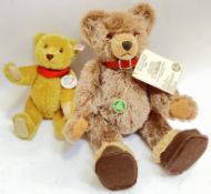 A small Steiff 100 year anniversary bear, together with a larger rare (Limited European Edition of