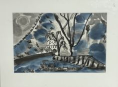 Property of the Late Countess Haig: Deirdre Edwards (1950-), Moonlight in Yanhshuo, Chinese ink