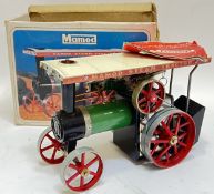 A vintage boxed Mamod Steam Tractor Toy (h- 19cm, w- 27cm)