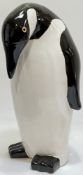 A large ornamental glazed ceramic penguin (h- 41cm)