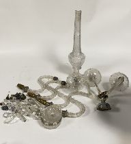 A quantity of chandelier spare parts and accessories.