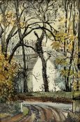 EG. Hondgrave, An autumnal driveway, watercolour, signed and dated 1965, framed. (54.5cmx36.5cm)