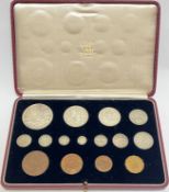 A Royal Mint 1937 George VI complete Specimen Coins set comprising coronation coins and Maundy coins