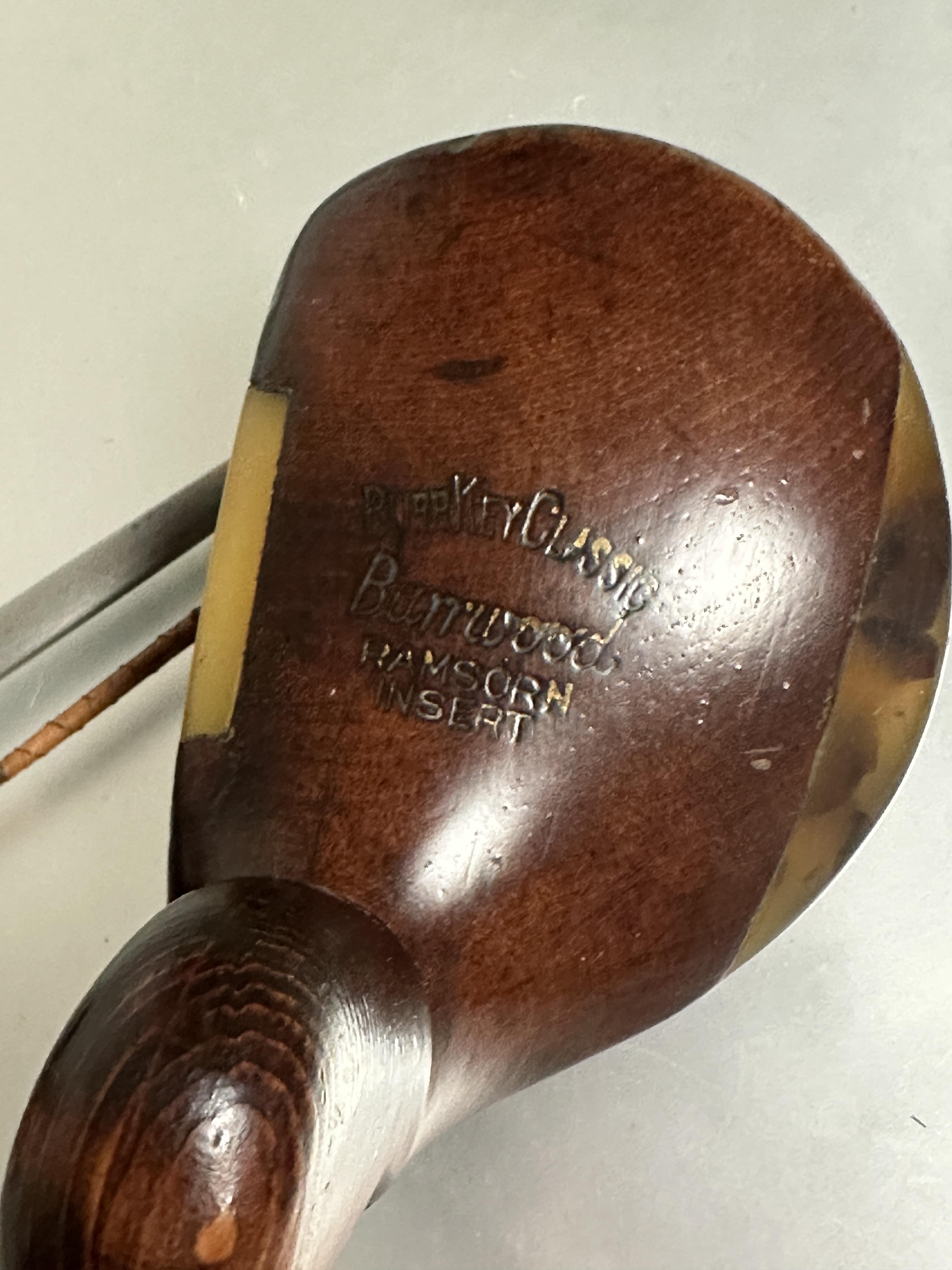 Golfing interest, a Burr Key Classic of Chicago USA driver head with rams horn insert converted to - Image 5 of 6