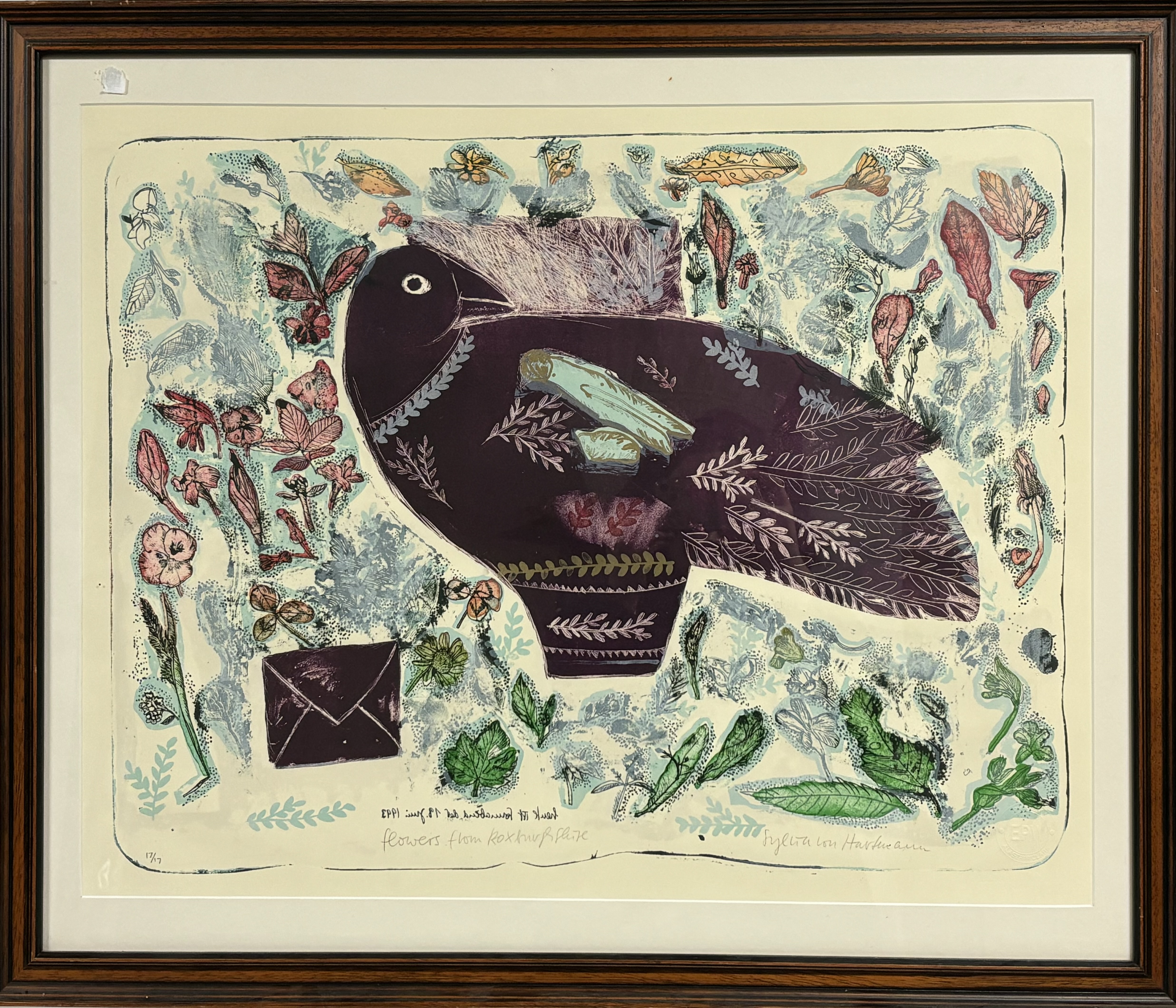 Property of the Late Countess Haig, Sylvia Von Hartmann R.S.W (1942-), "Flowers from Roxburghshire",