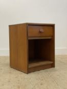 John and Sylvia Reid for Stag, a 'C' range teak bedside table, fitted with a drawer and open