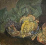 Property of the Late Countess Haig: Unknown Artist, Still life of a fruit bowl with leaves to