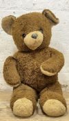 A vintage XL Lefray teddy bear, brown covered with glass eyes (h- 97cm)