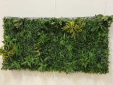A artificial plant wall feature. W190cm, H100cm.