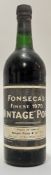 A bottle of Fonseca's Finest 1970 Vintage Port (Portuguese Port wine)