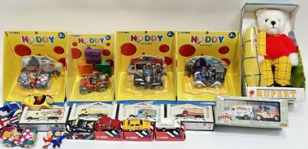 A group of Corgi toys comprising four boxed 'Noddy' toys, and four boxed Corgi die-cast cars,