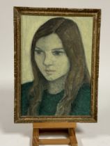 Property of the Late Countess Haig - Bryan Senior (British 1935-), Portrait of a girl with dirty