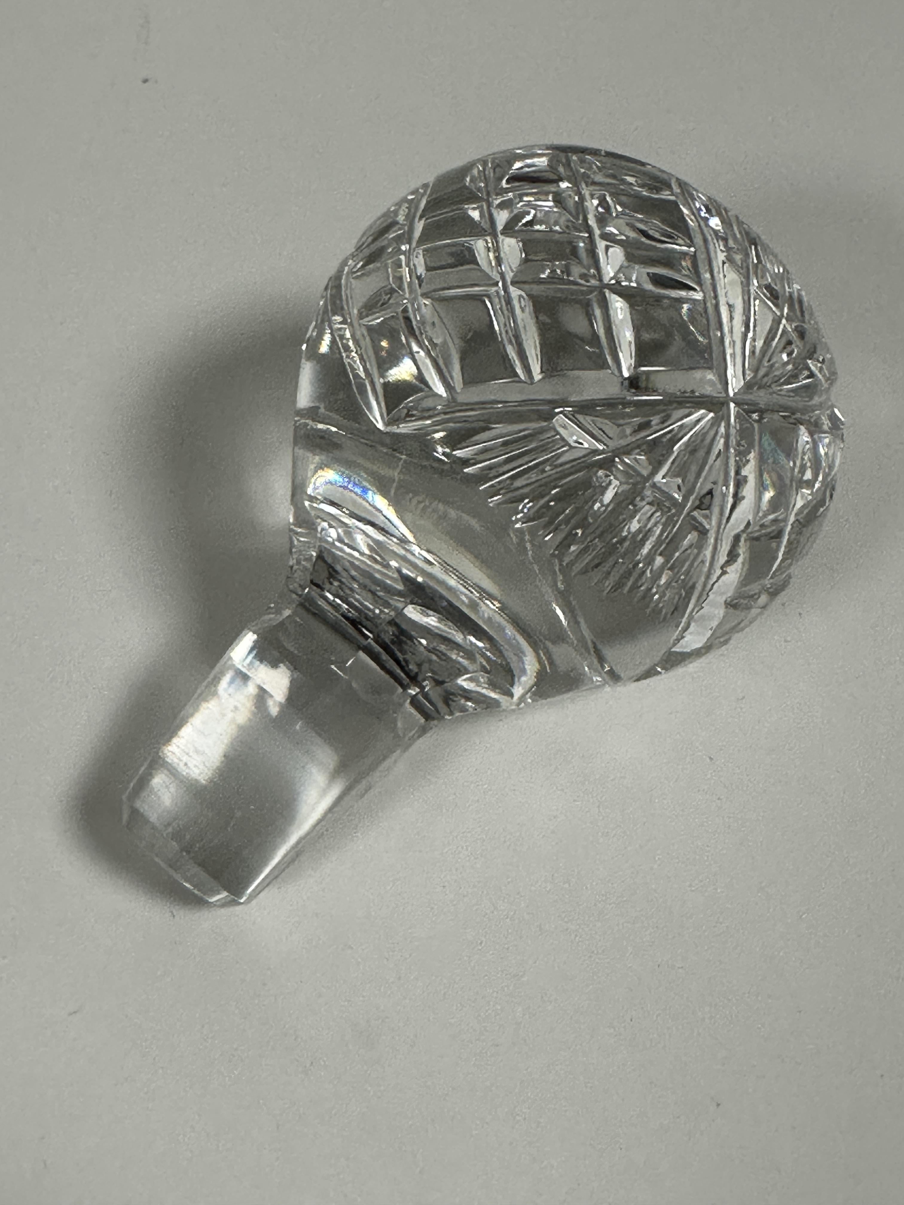 Property of the late Countess Haig, A crystal slice cut ships port decanter with  Birmingham - Image 4 of 4