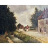 AJ Griffith, Thornton Dale Yorkshire, oil on canvas, signed bottom, unsigned, artist details