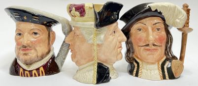 A Royal Doulton George III/George Washington Toby jug (marked verso, h- 19cm, w- 19cm), together
