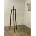 Habitat, a contemporary stained ash floor lamp. H135cm.