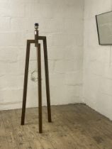 Habitat, a contemporary stained ash floor lamp. H135cm.