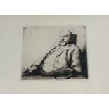 Ernest Stephen Lumsden R.S.A  R.E (British 1883-1948), Portrait of The Commissioner, etching 42/