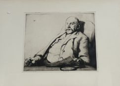 Ernest Stephen Lumsden R.S.A  R.E (British 1883-1948), Portrait of The Commissioner, etching 42/