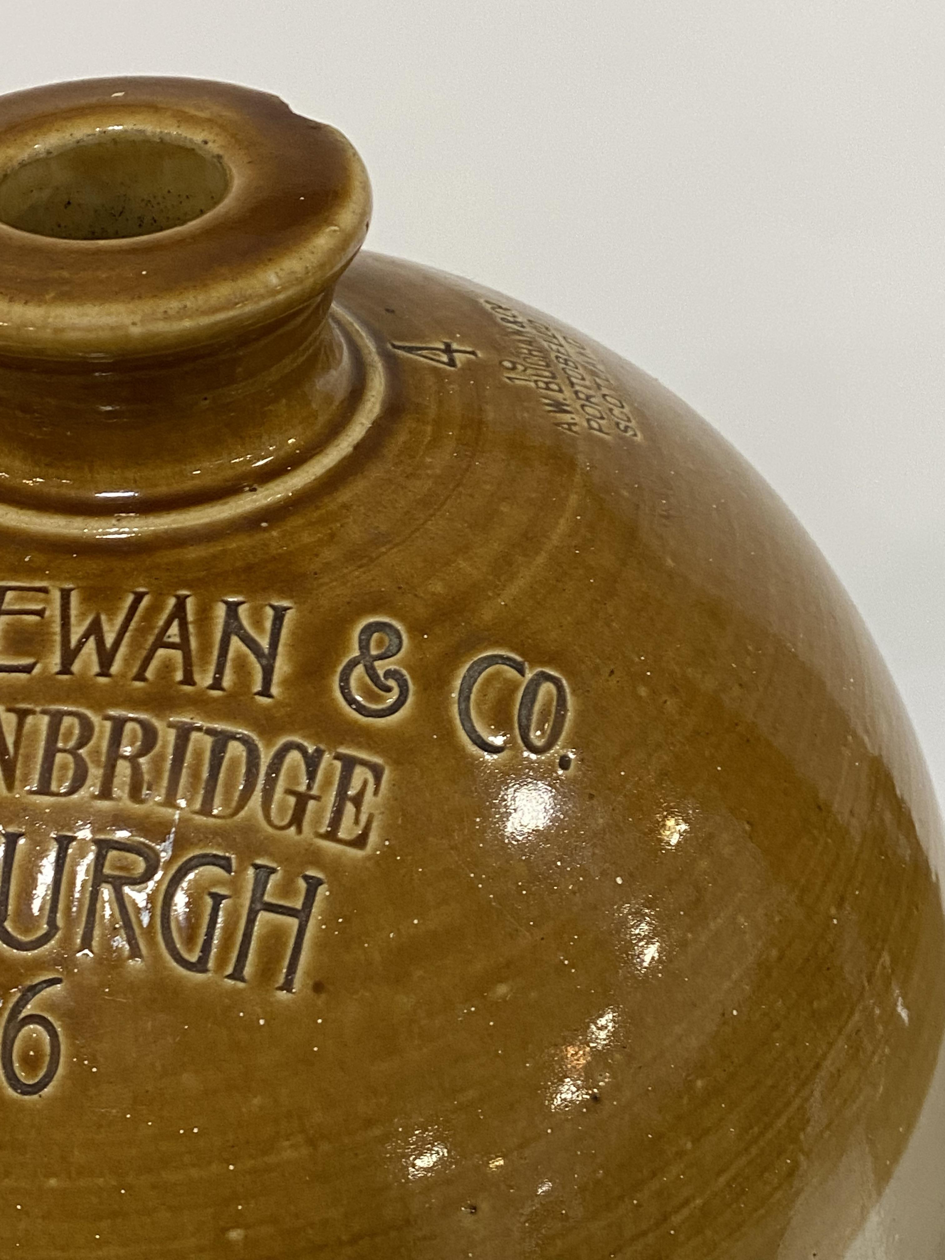 A 19th century 4 gallon stoneware storage jar, impressed by makers John McEwan & Co, Fountainbridge, - Image 2 of 3
