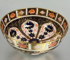 A 1930s-40s  Royal Crown Derby bowl decorated in traditional Imari design stamped verso no signs