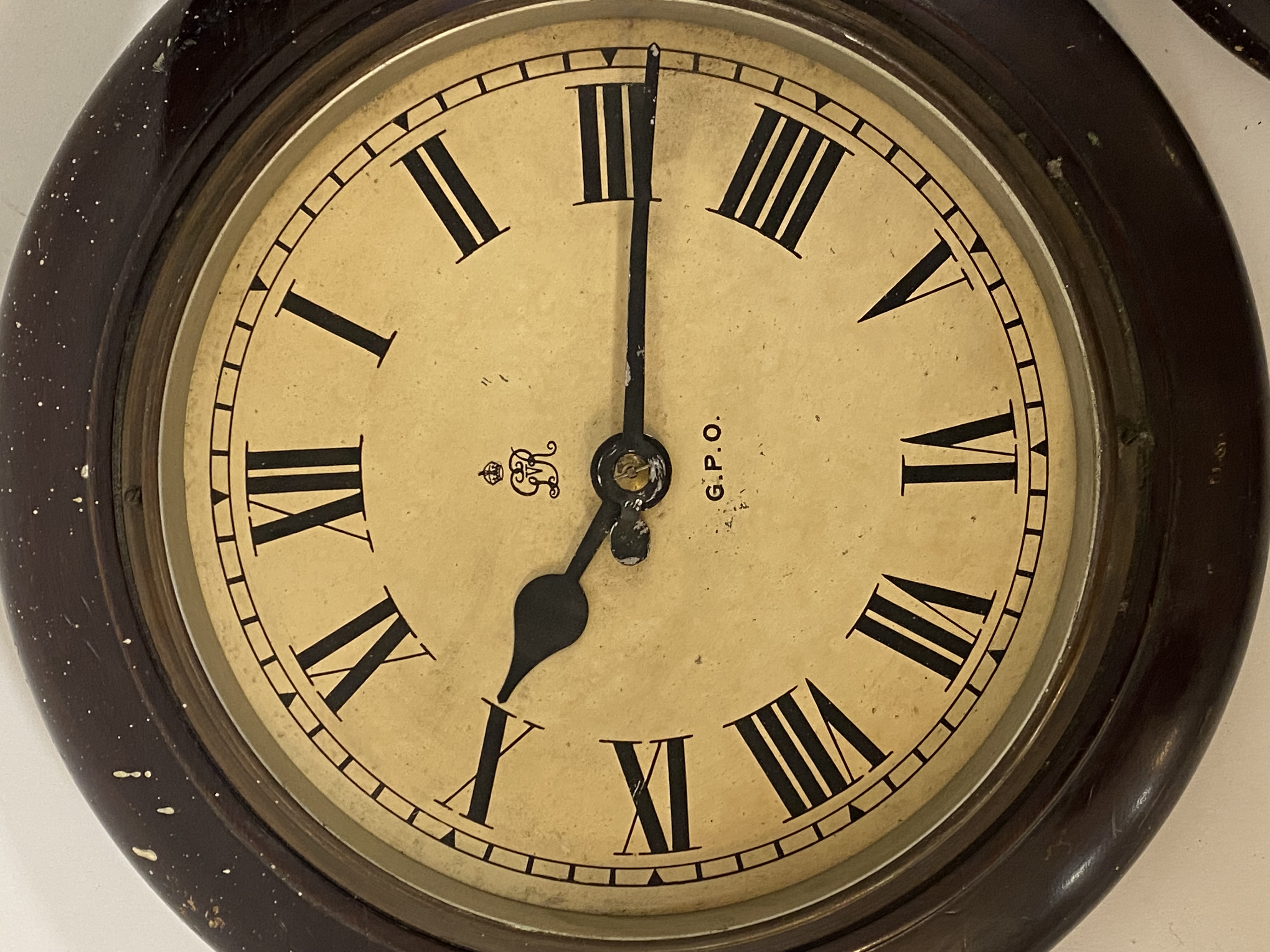 A set of four General Post Office electric wall clocks , the white dials with Roman chapter ring and - Image 2 of 3