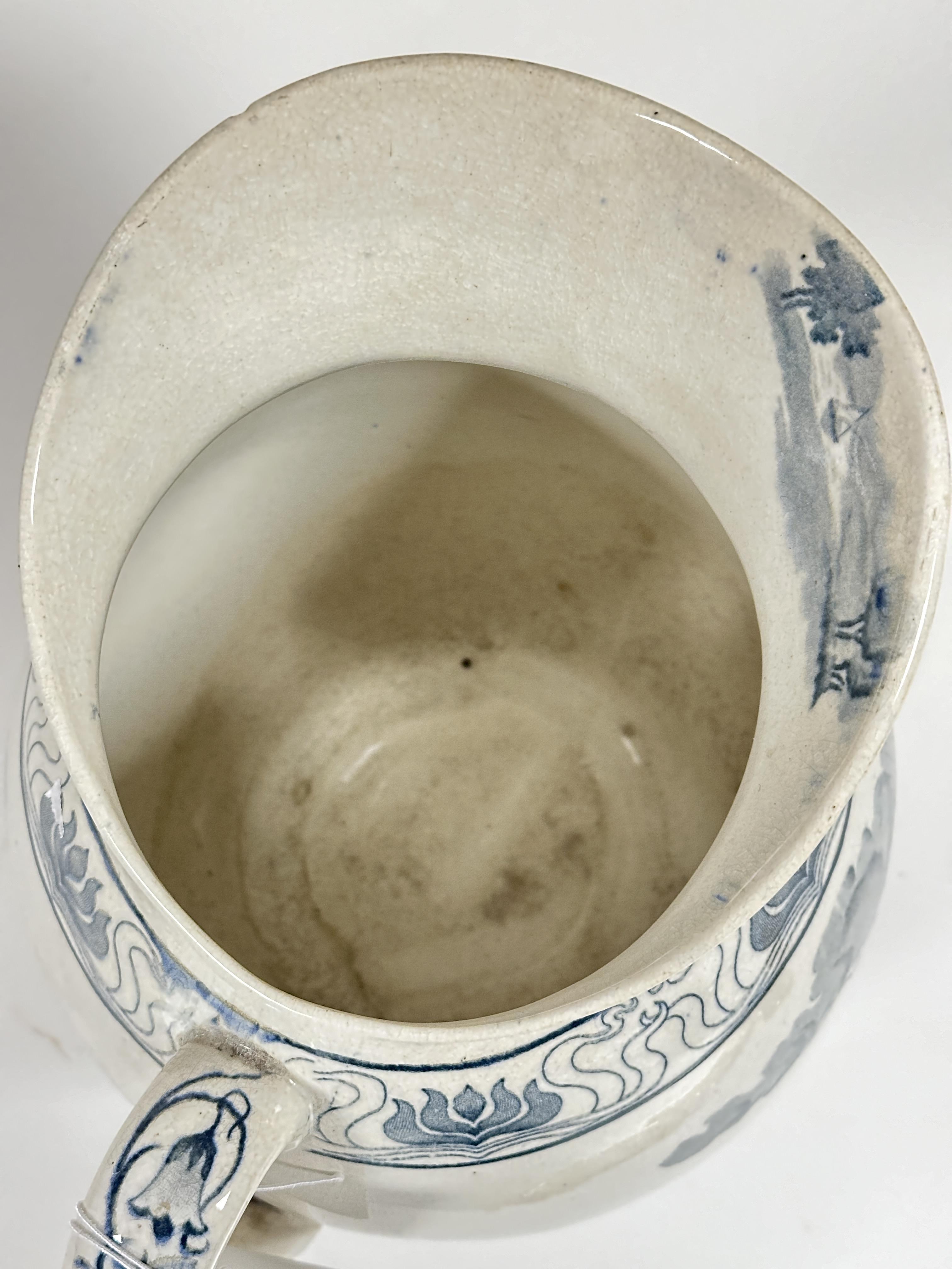 A Edwardian Nautilus Porcelain Co Glasgow Possil Pottery Art Nouveau ewer with out swept rim - Image 6 of 6