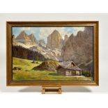 L.Menschl, Study of an Italian Mountain -  "Pala di san Martino", titled, signed and dated 33, oil