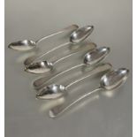 A set of five George III Edinburgh silver Old English pattern table spoon by William and Patrick