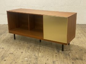 Habitat, a contemporary sideboard / media stand, the brass panelled door opening to a shelf, and