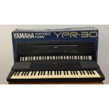 A Yamaha 'Portable piano YPR-30' electric keyboard, in box.