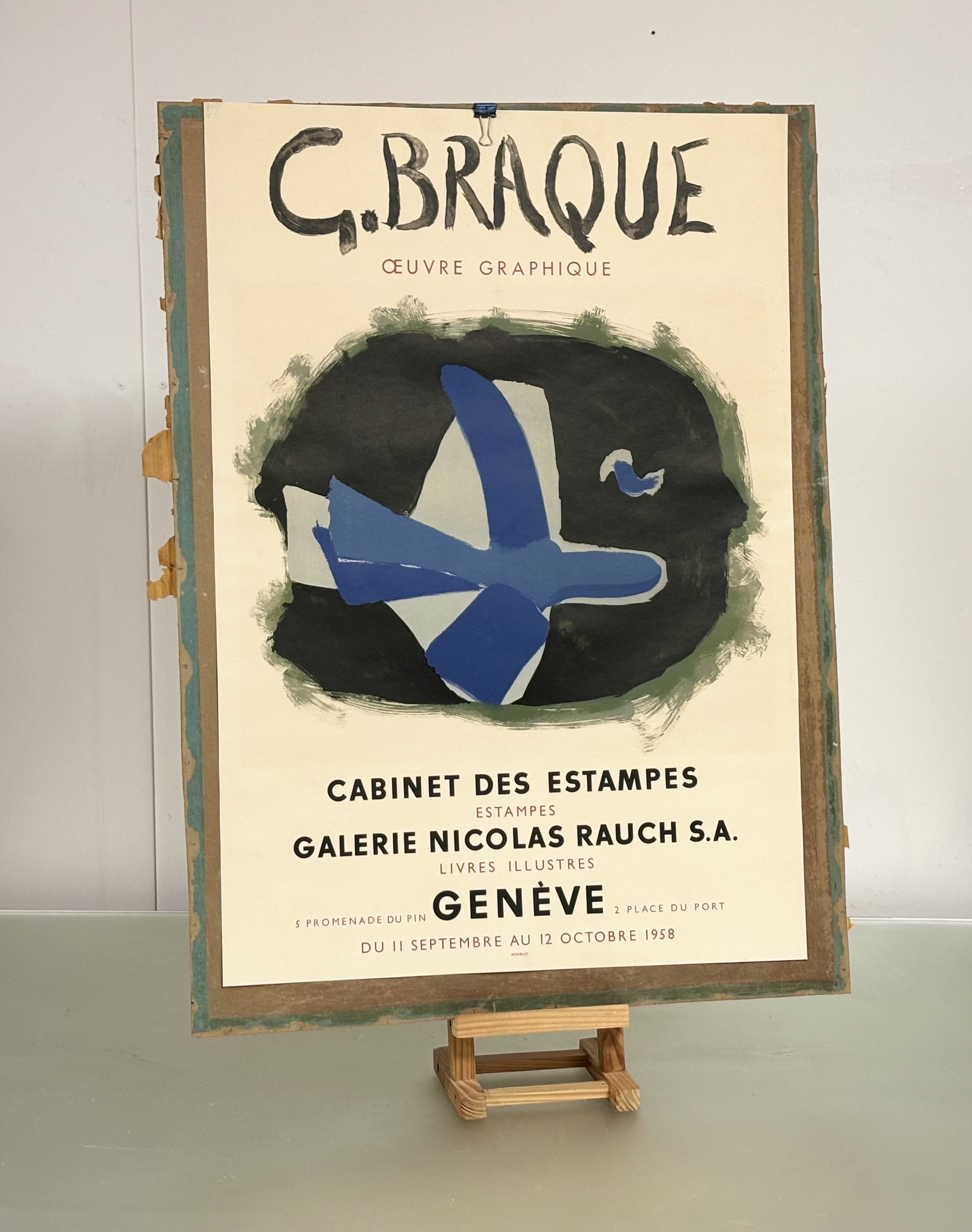 George Braque (1882-1963), Exhibition Poster, "Oeuvre Graphique", Galerie Nicolas Rauch, Geneva,