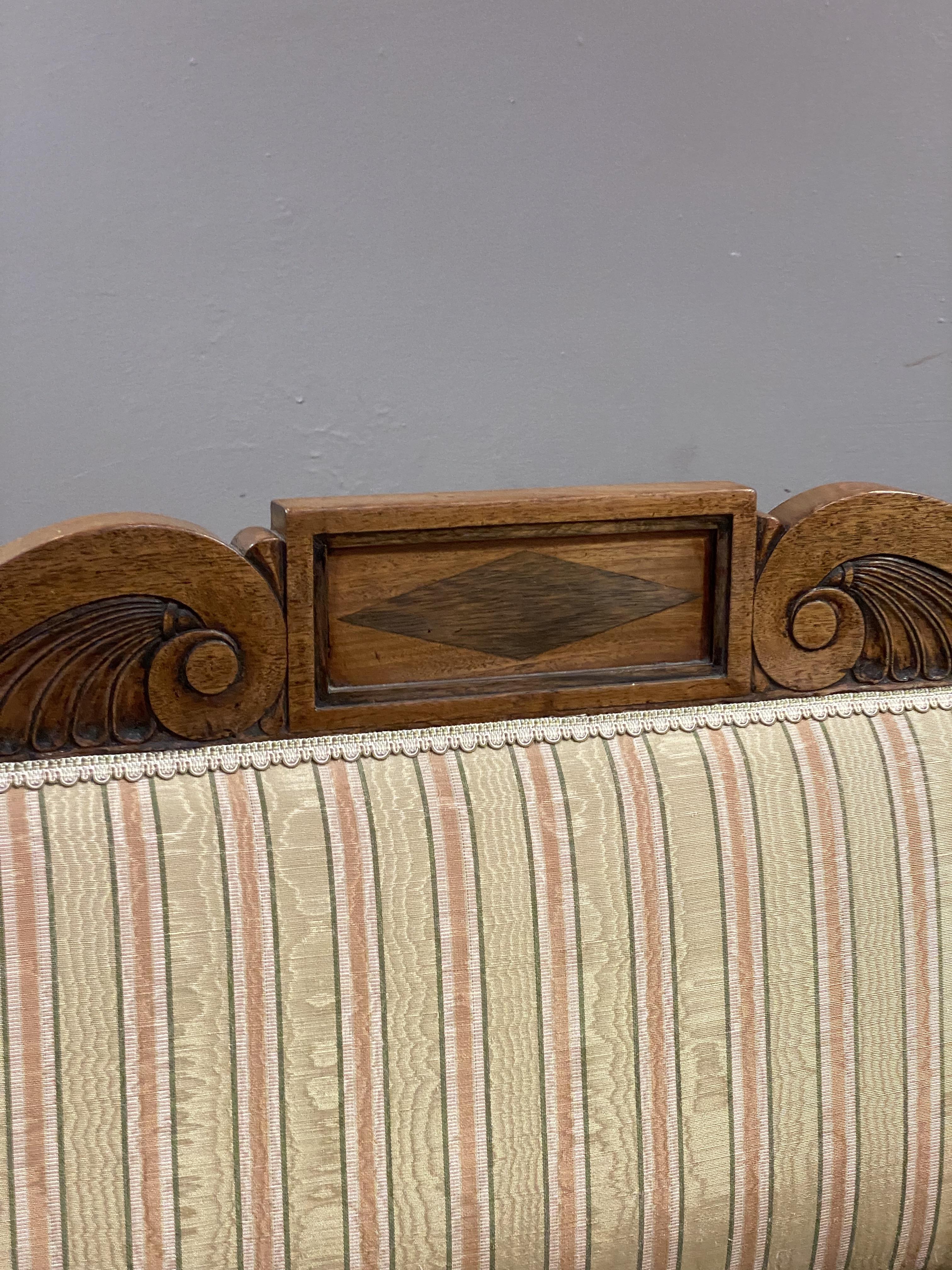 A Regency mahogany framed scroll arm sofa in the manner of William Trotter, the scrolling crest rail - Image 2 of 3