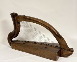 A Clarsach or Celtic Harp, a copy of the Trinity College Dublin Harp (the Brian Boru Harp), late