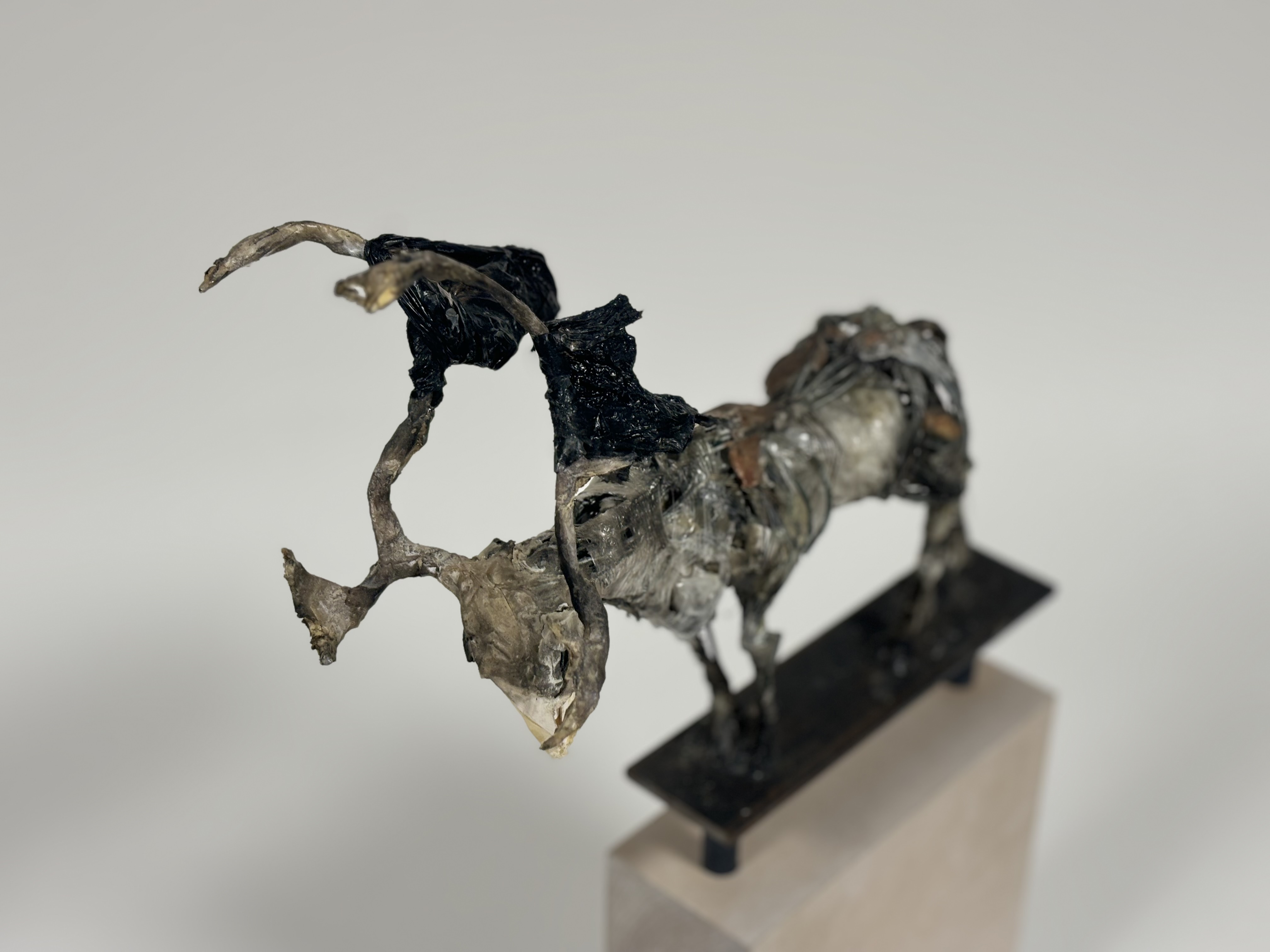 Mark Gibbs (British, Contemporary), "Flying the Black Pennon", a mixed media sculpture of a - Image 4 of 5