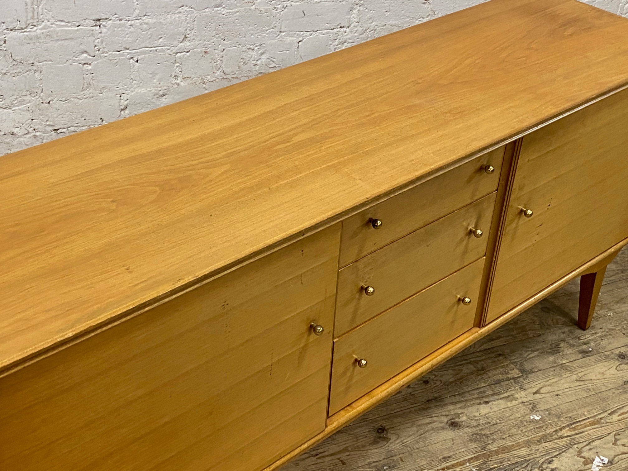 Alfred Cox, a mid century walnut sideboard, the rectangular top with concave moulded edge above - Image 2 of 2