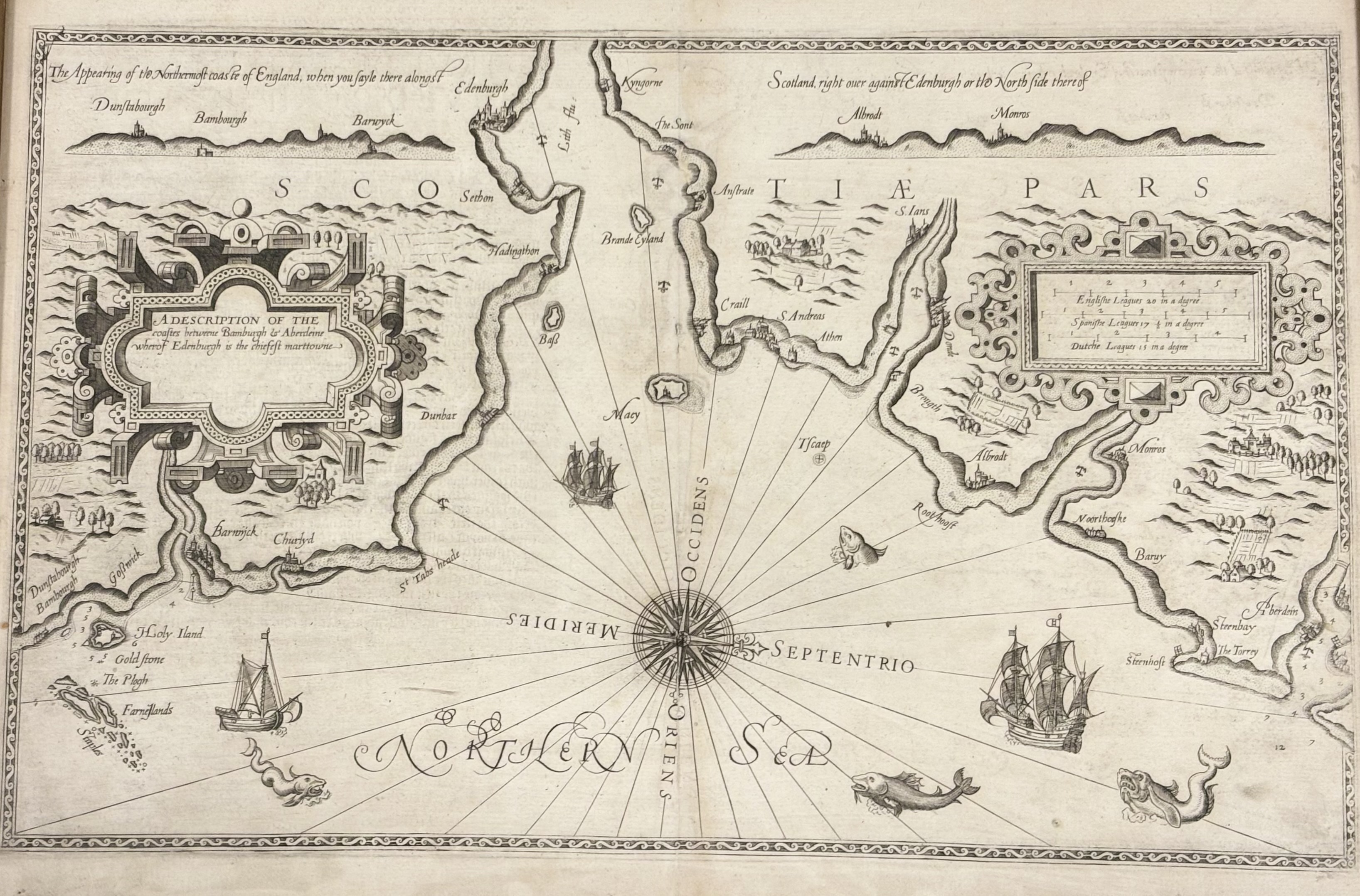 Wagenhaer (Lucas Janszoon), "A True Description of the Sea Coastes betweene Bambourgh and Aberdyne", - Image 2 of 3